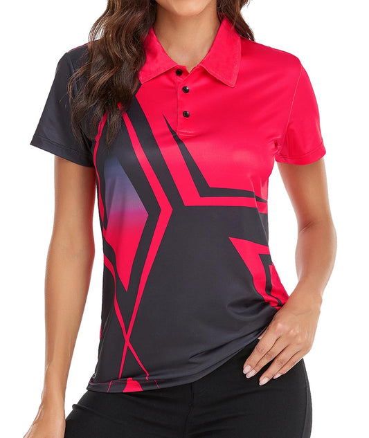 Women's Short Sleeve Golf Polo Shirt - Moisture Wicking & Lightweight