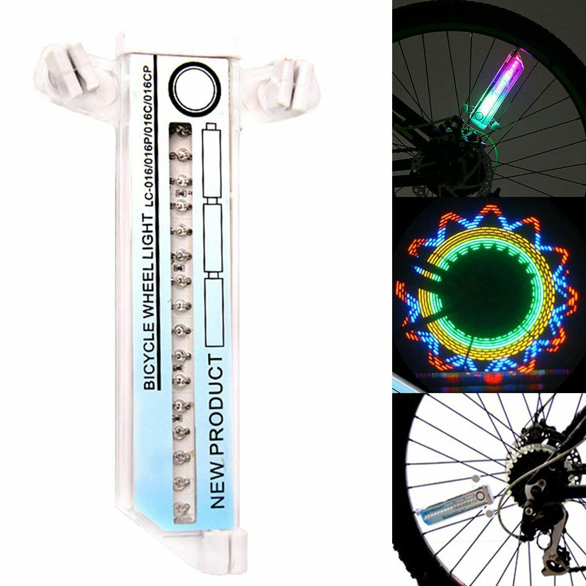 Colorful LED Bicycle Spoke Lights - 32 Patterns, Waterproof, for Night Riding