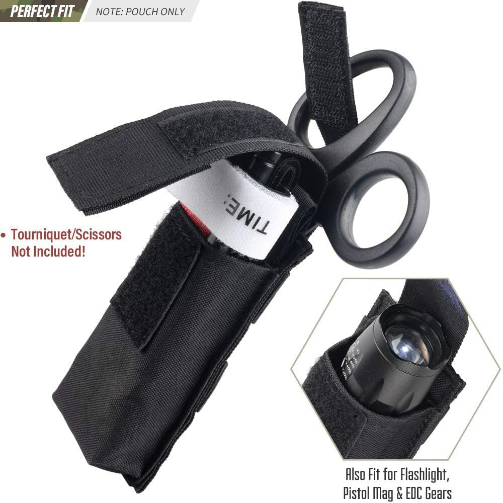 Tactical Medical Shears Pouch EMT Scissors Bag Organizer for Molle System