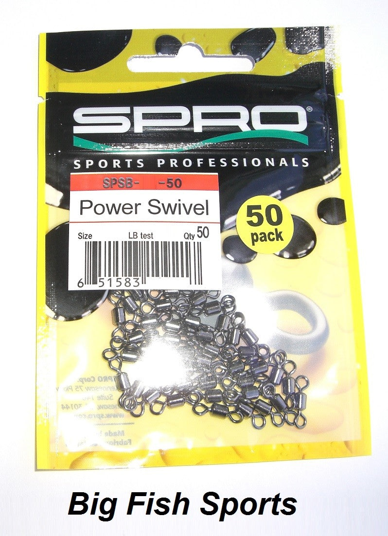 Fishing Swivels Pack of 50 - Stainless Steel, Stealth, Tournament Legal