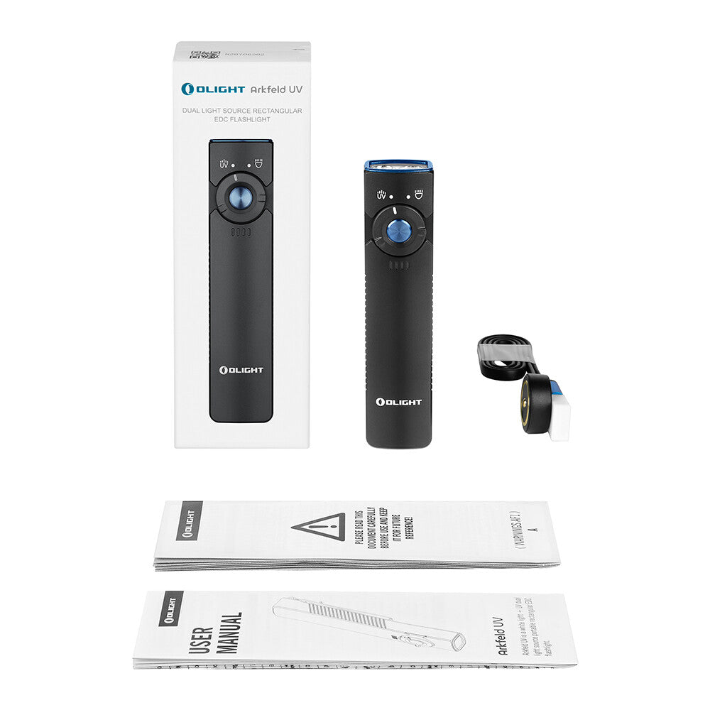 LED Flashlight with UV & White Light - 1000 Lumens, Multi-Color Options