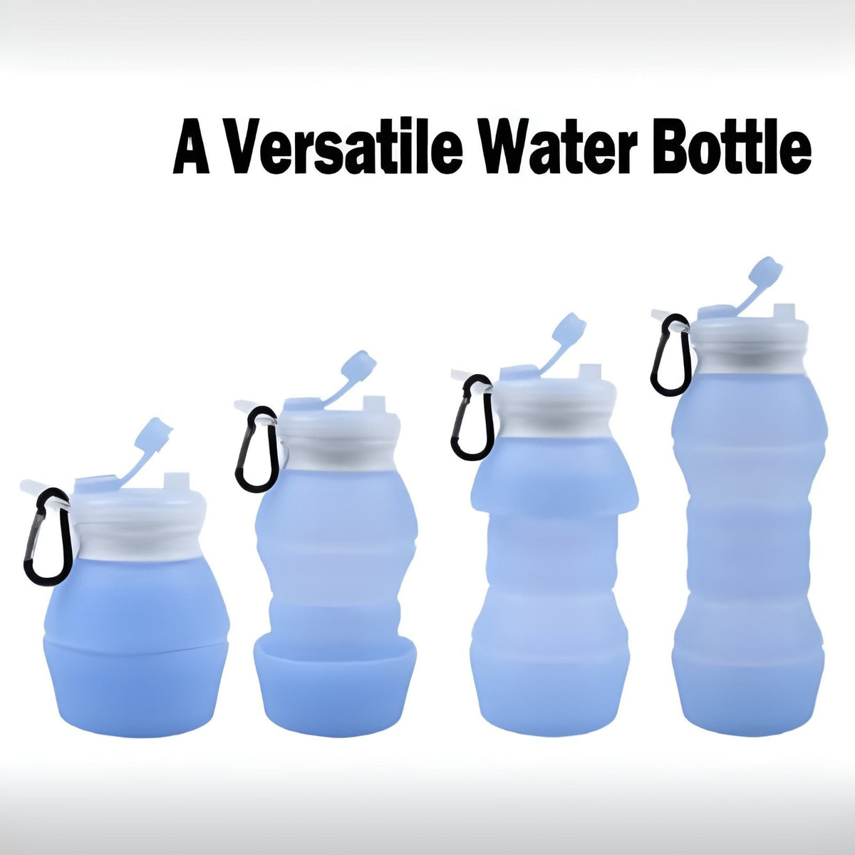 Collapsible BPA-Free Silicone Water Bottle - Lightweight & Travel Friendly