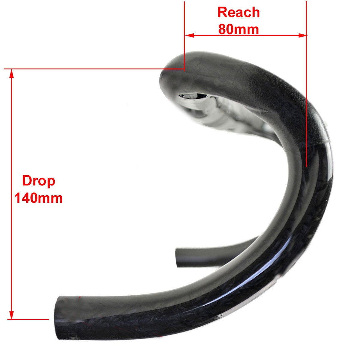 Lightweight Carbon Fiber Road Handlebar - Full Carbon UD Aero Wing