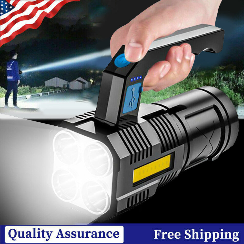 Rechargeable LED Flashlight Handheld Spotlight Waterproof Portable Torch