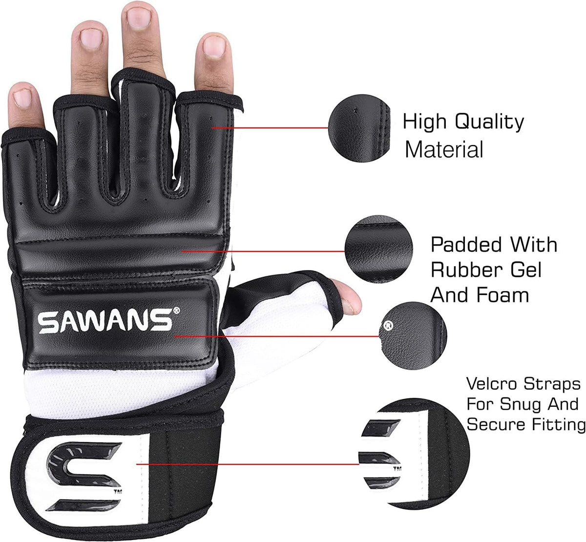 Martial Arts Boxing Gloves MMA Punch Mitts Body Combat Training Gear