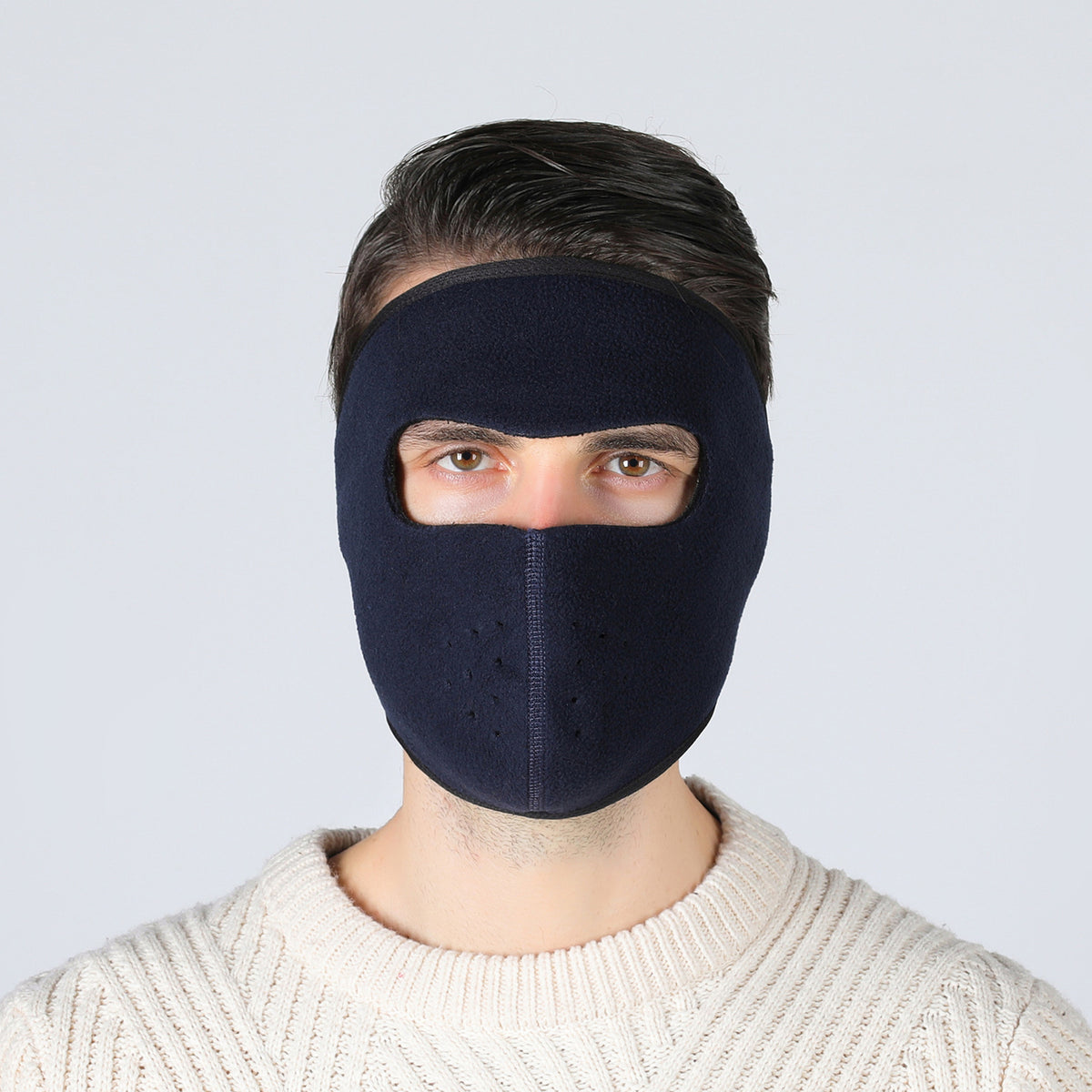 Winter Fleece Motorcycle Face Mask - Breathable Windproof Ski Mask for Cold Weather