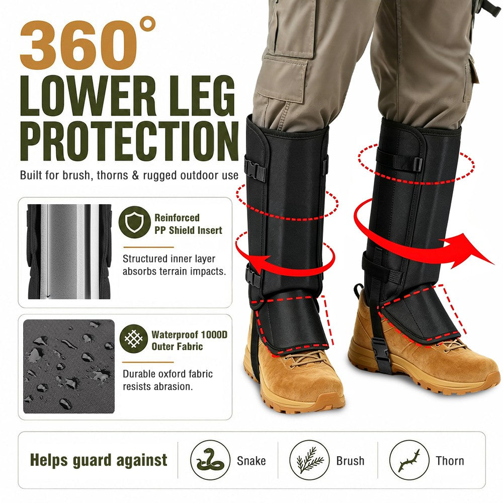 Reptile Snake Gaiter & Cut-Resistant Gloves Protection Set