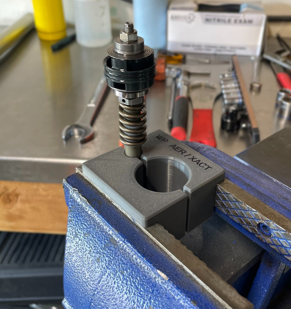 48mm Air Fork Vise Jaw for WP/XACT Air Suspension Forks - Heavy Duty Grip