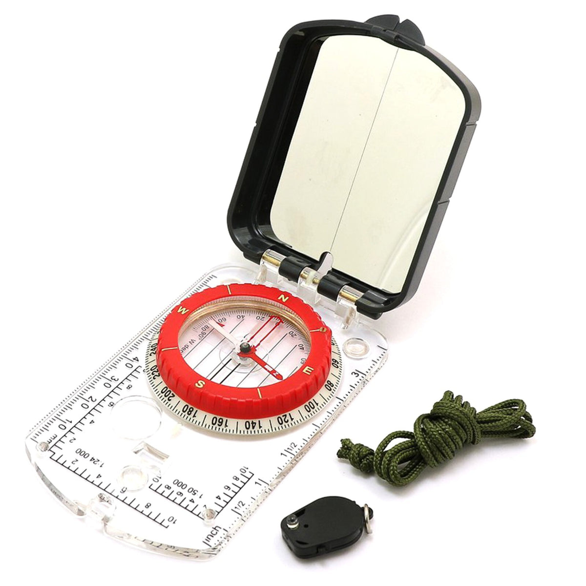 Hiking & Navigation Declination Compass with Mirror and Clinometer