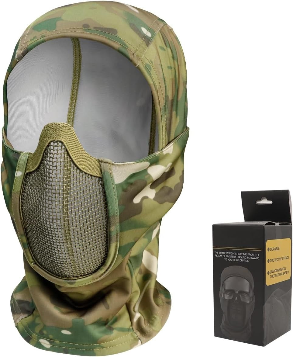 Full Face Mask with Mesh Mouth Guard for Airsoft, Paintball & Tactical Use