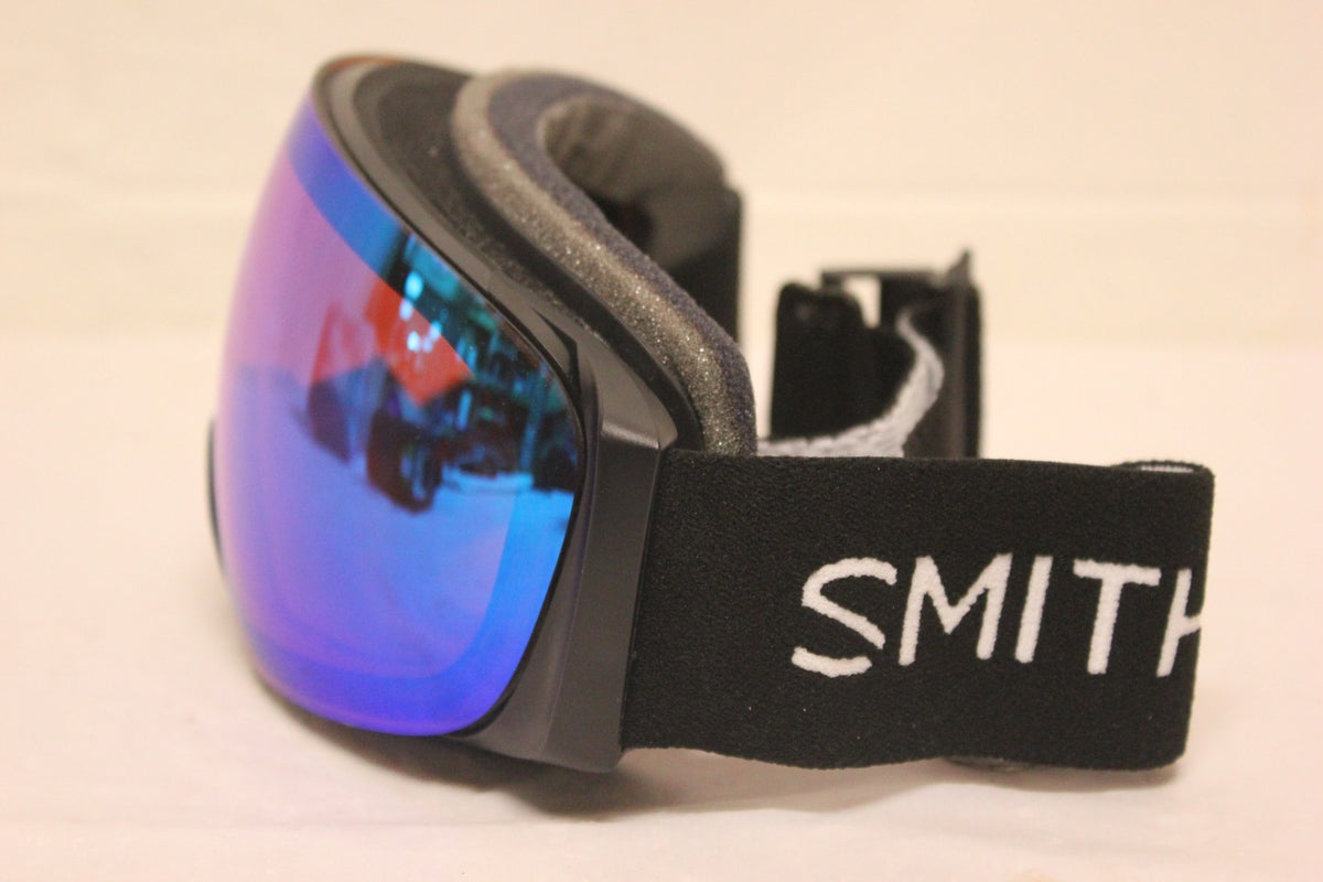 Smith I/O MAG S Goggles Black with Chromapop Green Mirror Storm Blue Lens