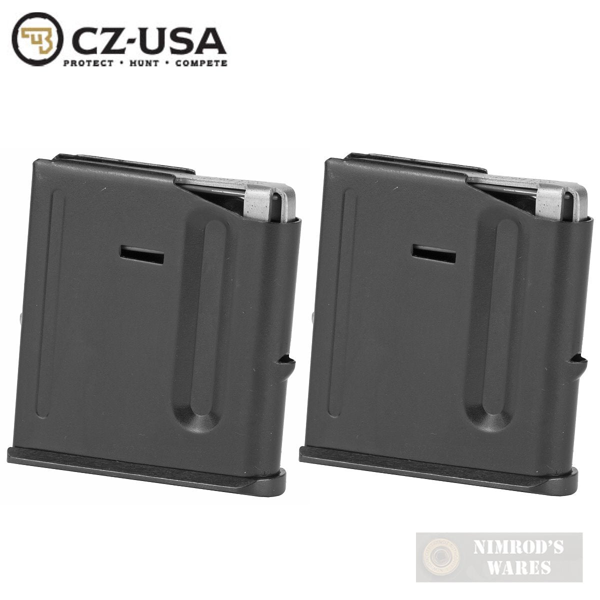 CZ 527 5-Round Magazine 2-Pack for Rifle - Black Finish