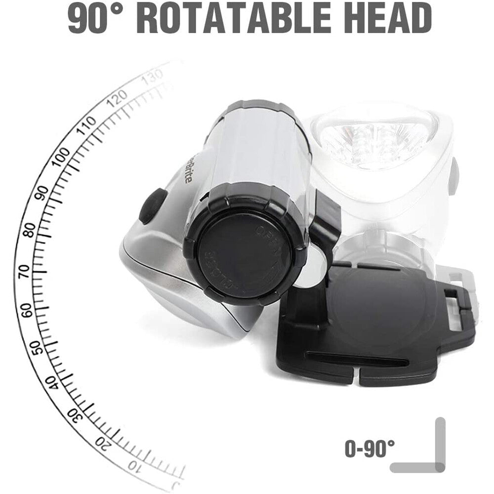 LED Headlamp 5-Pack Pivoting Headlights with 4 Modes, Adjustable Strap