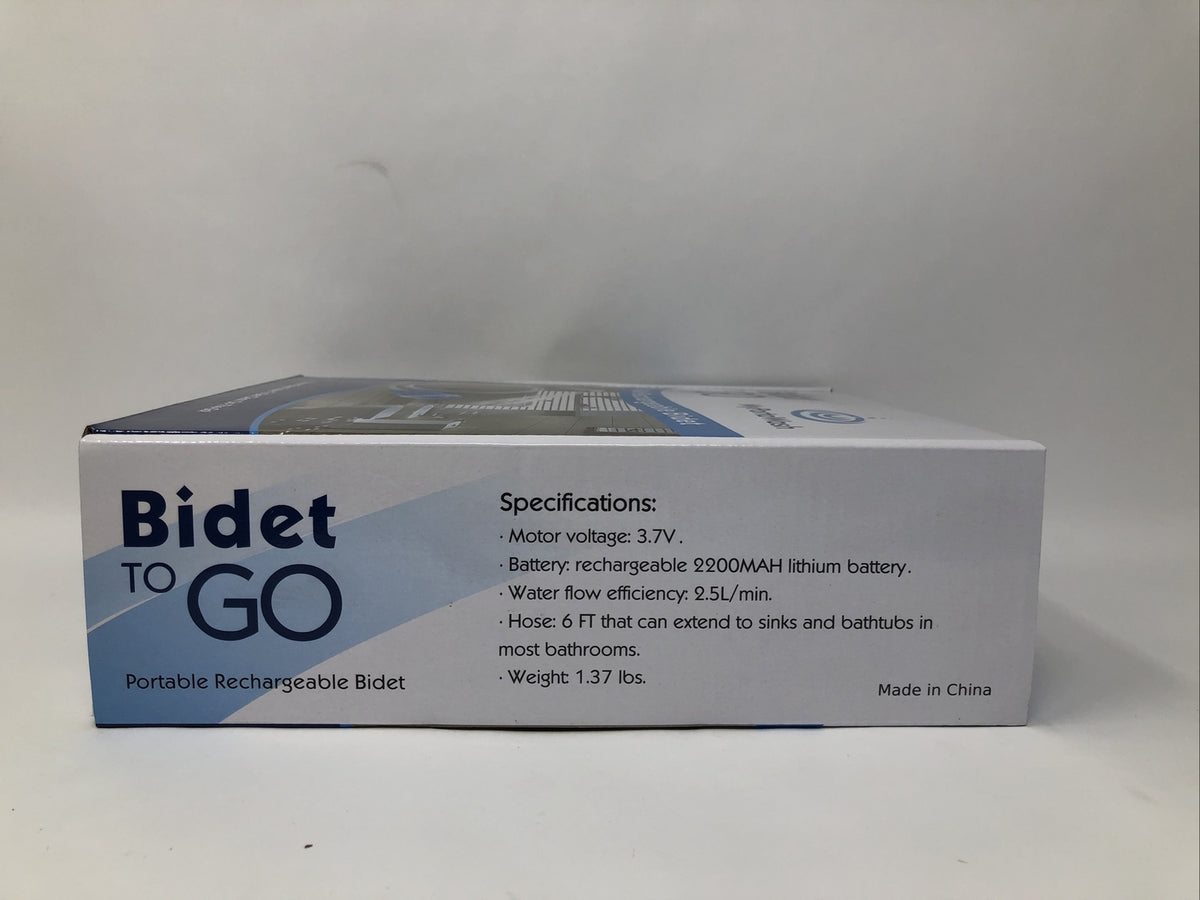 Portable Recharging Bidet To Go - Travel Bidet with Water Spray