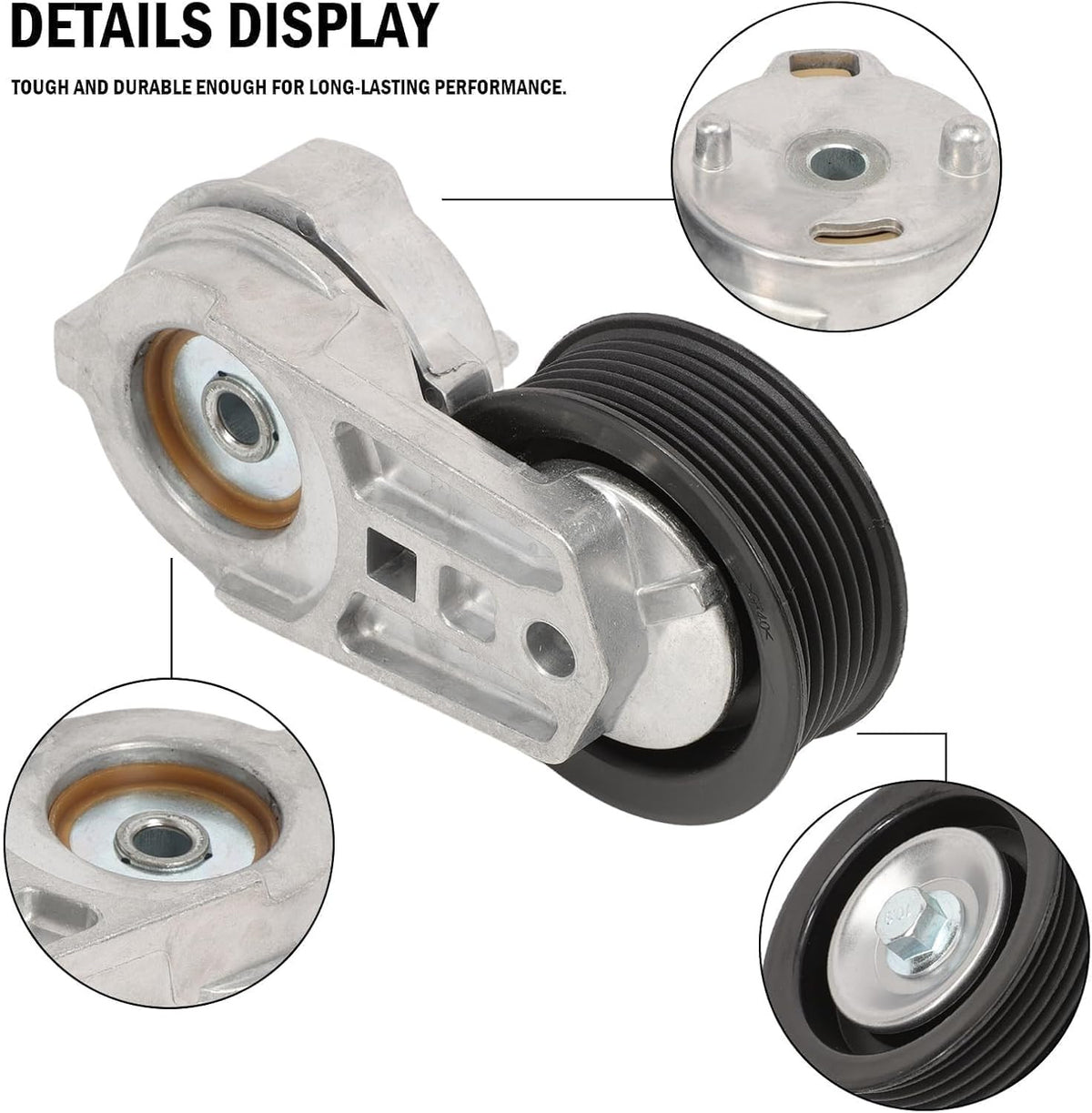 Drive Belt Tensioner Pulley and Serpentine Belt Kit for Ram 1500 2500 3500 2003-2008