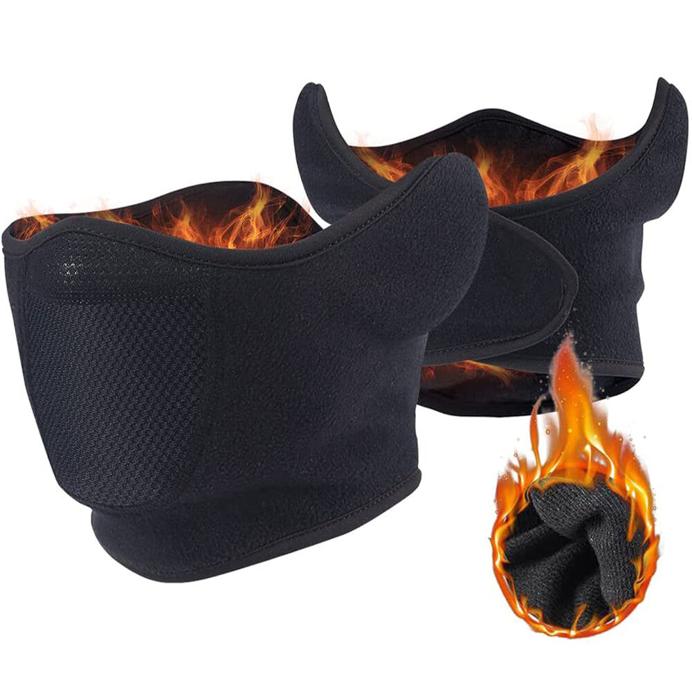 Unisex Winter Half Ski Mask with Ear Warmer, Windproof Fleece Face Cover