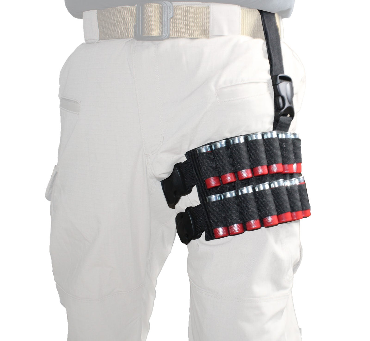 Shotgun Shell Holder Leg Belt for 12GA/20GA - Holds 24 Rounds