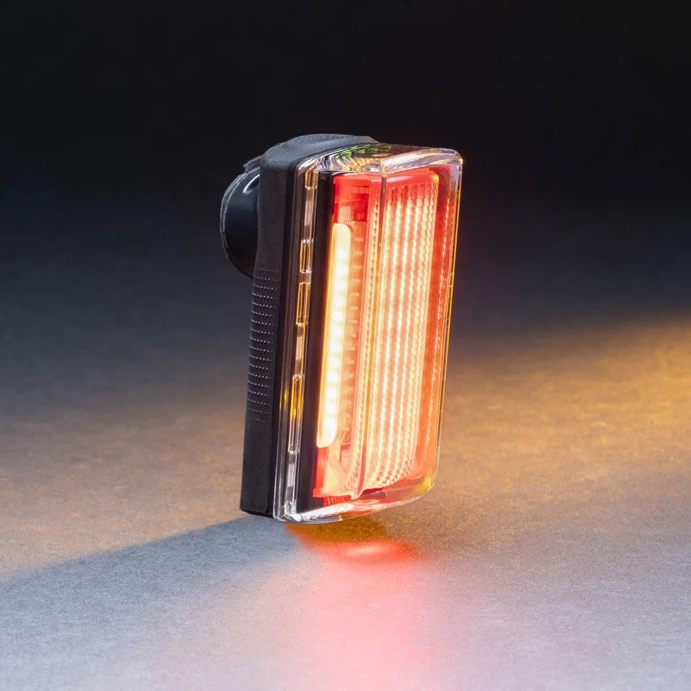 Bike Tail Light with Side Amber & Red Downward Lighting – Rechargeable USB-C