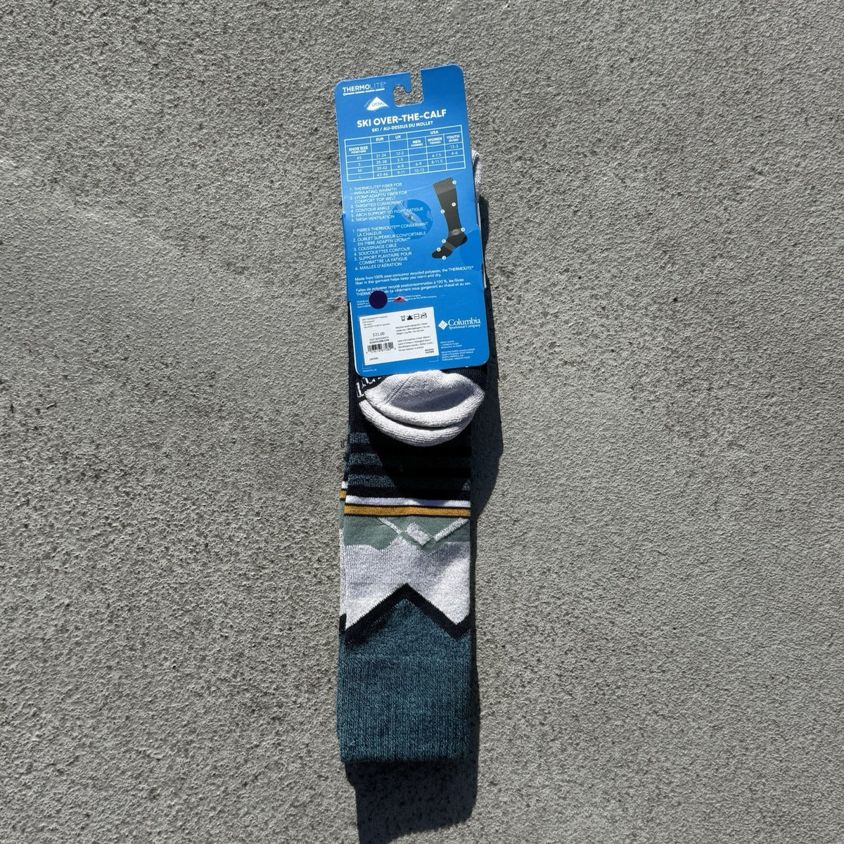 Men's Ski Over-the-Calf Medium Weight Socks - Columbia Large (10-13)