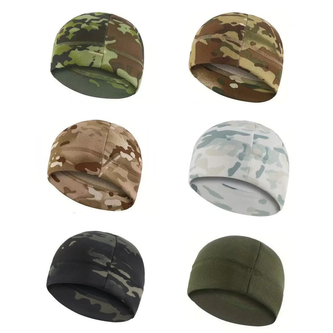 Camo Fleece Beanie Winter Hat Windproof Snow Skully Unisex