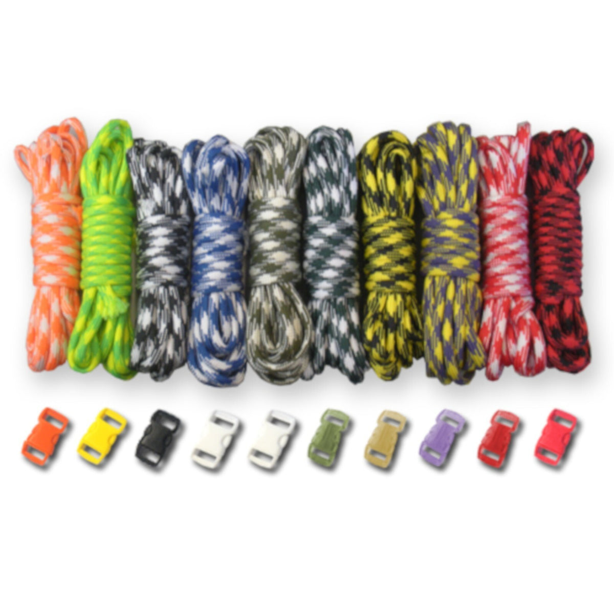 Paracord DIY Bracelet Kit with Buckles - 100 FT Paracord Crafting Set