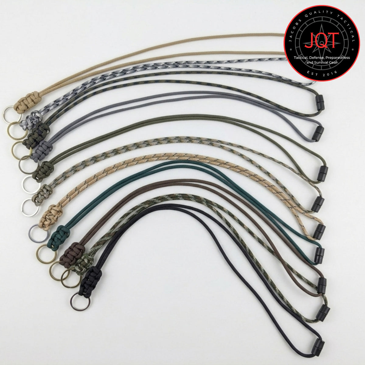 Paracord Neck Lanyard with Safety Breakaway for Keys, Badges, Tools