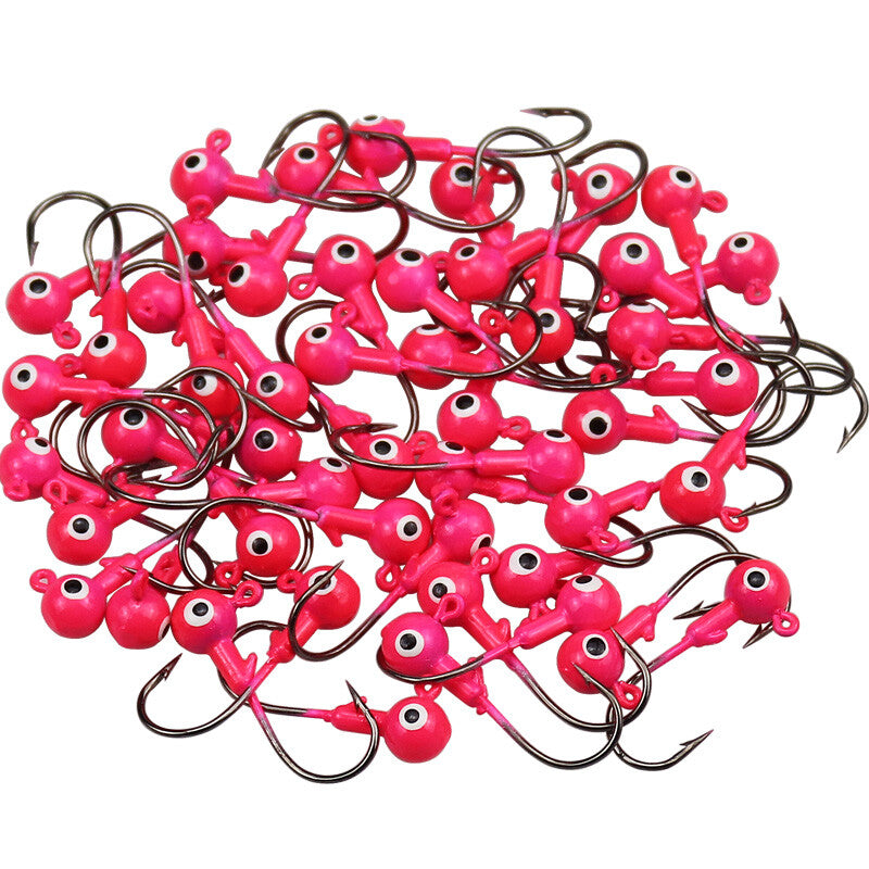 100Pcs Lead Jig Heads Fishing Hooks for Crappie Bass Lures Tackle