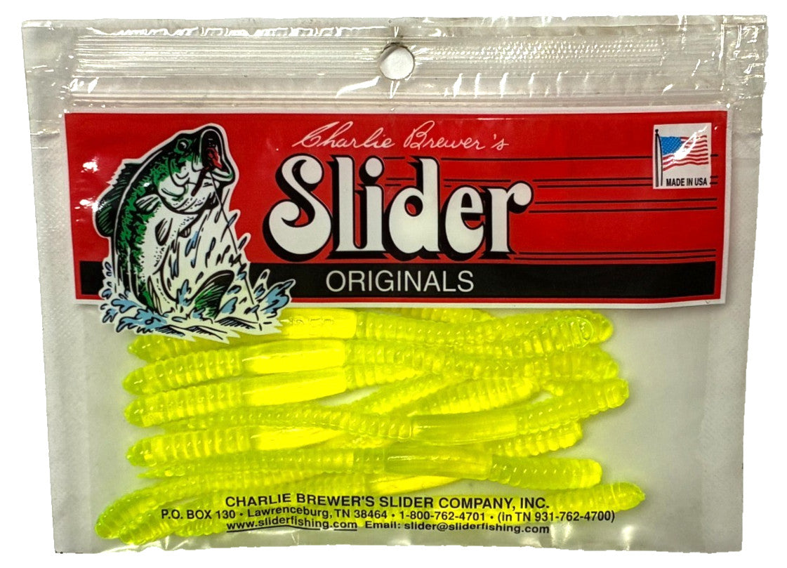 Fishing Bait Set - Charlie Brewer Slider Worms and Grubs, 40 Total