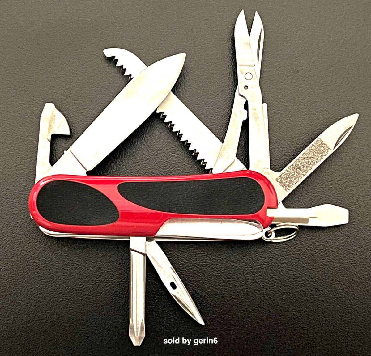 Victorinox Swiss Army Knife EvoGrip 18 Red & Black 15-Function Multi-Tool