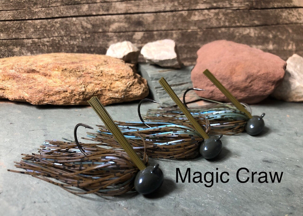 Bass Fishing Jigs Set - Weedless Flipping & Football Jig Heads for Bass