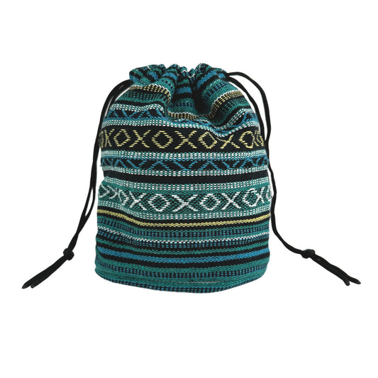Golf Valuables Pouch with Woven Fabric and Fleece Lining - 7x7 Inch Essentials Bag