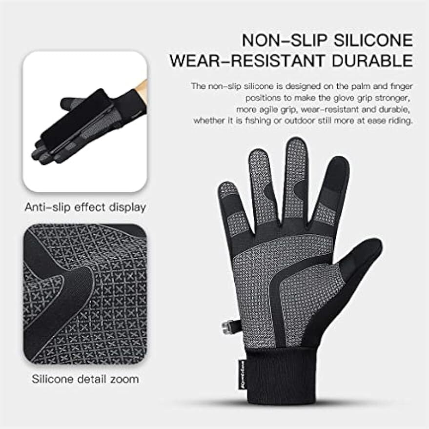Winter Cycling Gloves Waterproof Touchscreen Thermal Gloves for Cold Weather