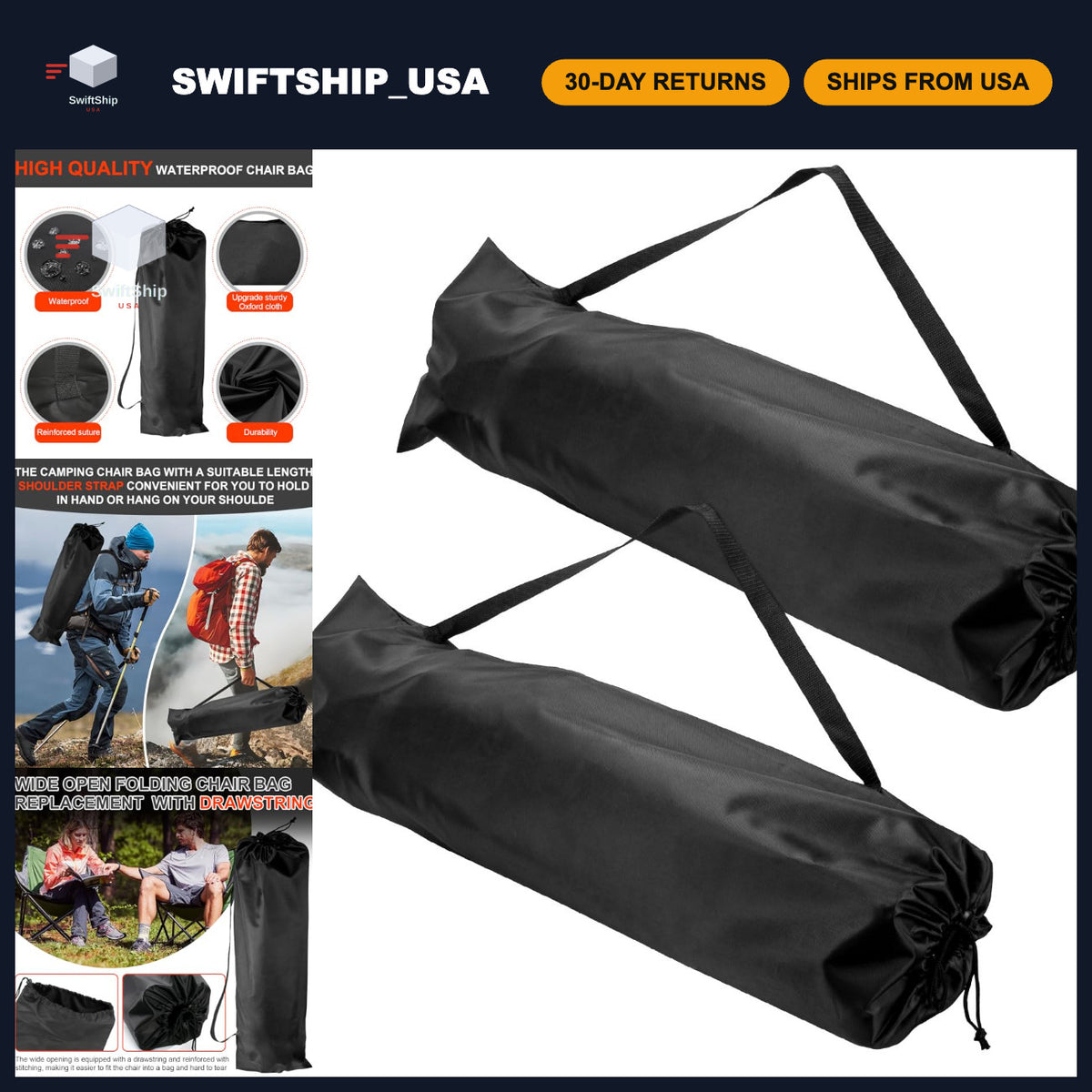Camping Chair Replacement Bag Waterproof Folding Storage Pouch