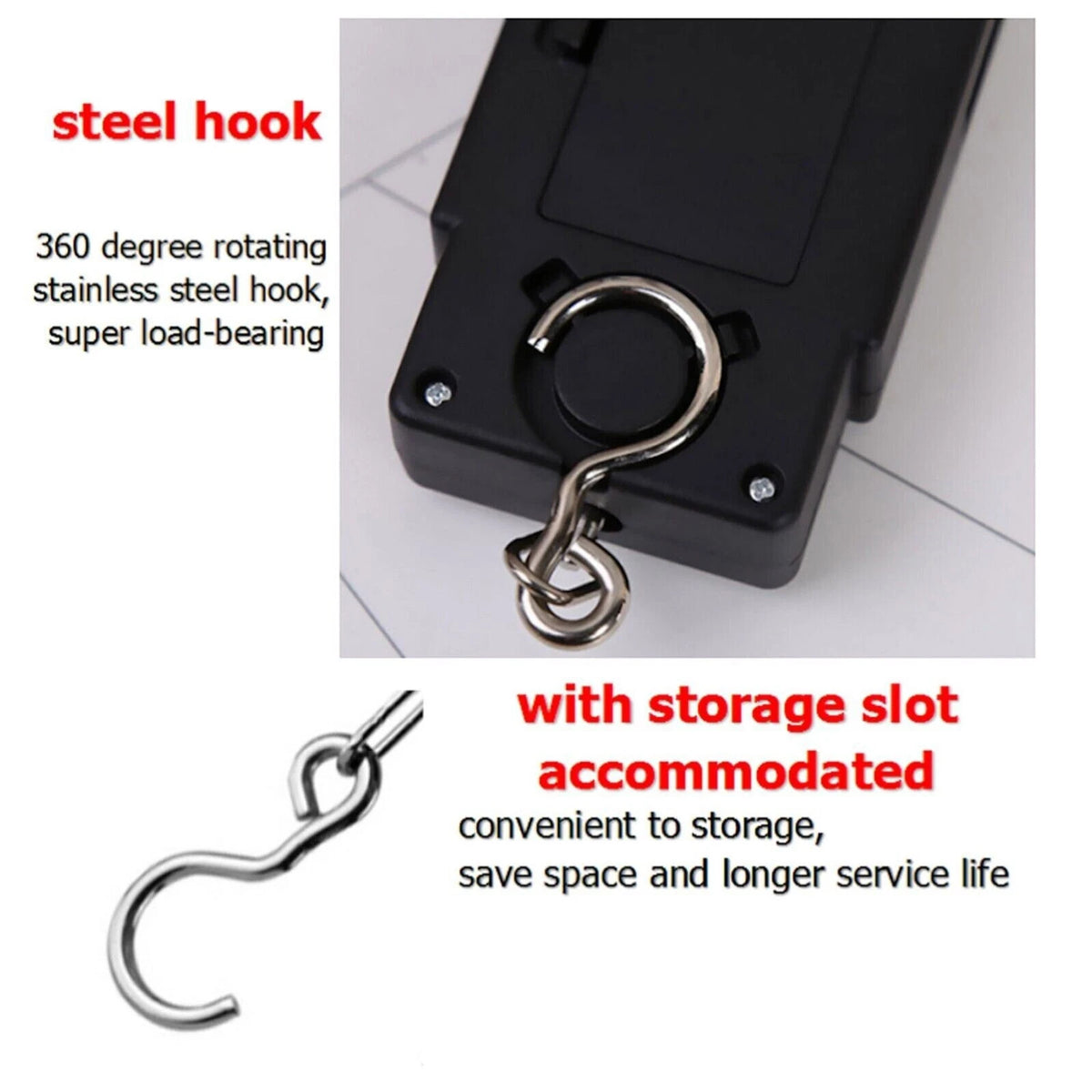 Portable Digital Luggage Scale 110lb / 50kg with Backlight and Hook