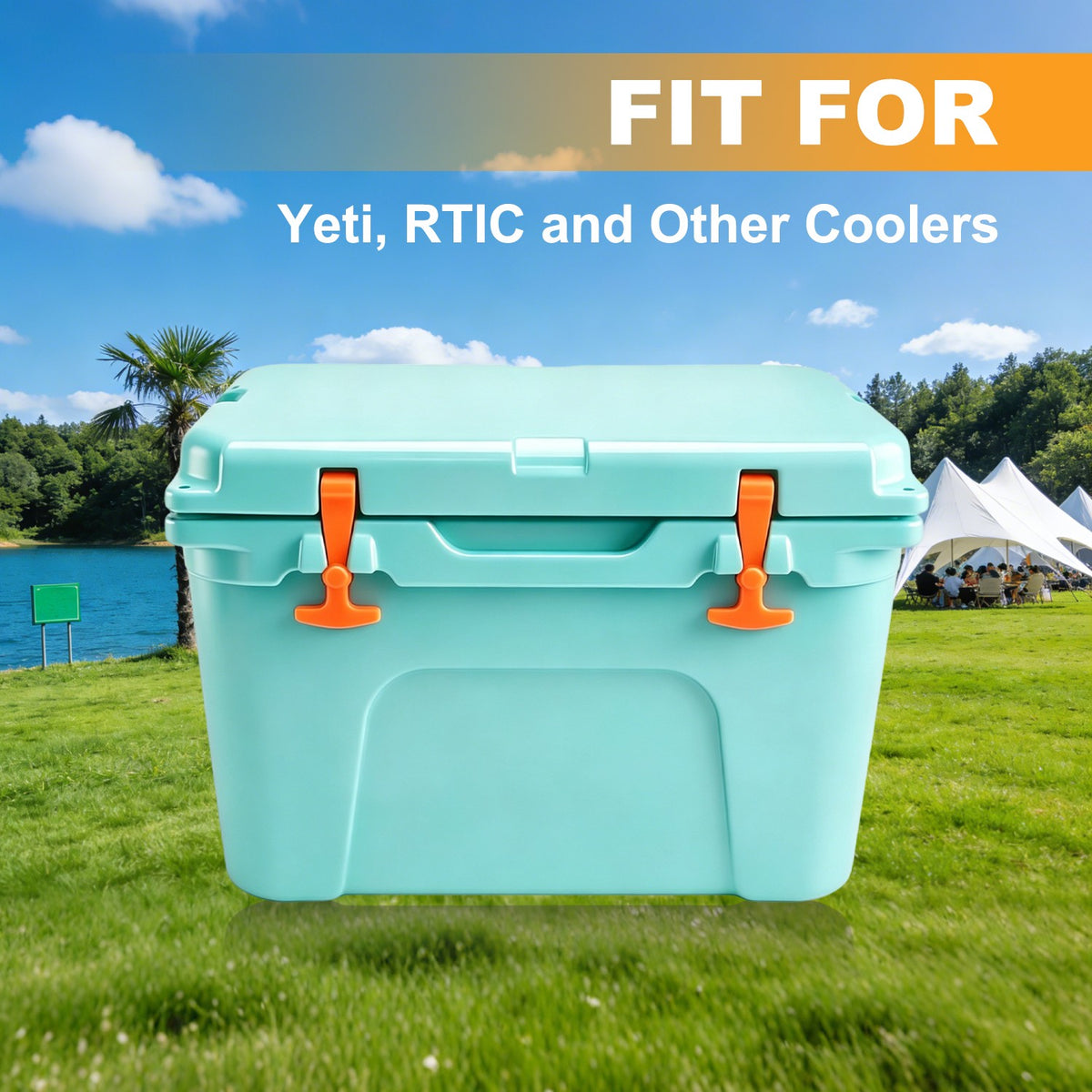 Replacement Cooler Latches for Yeti RTIC and More - 2 Pack Orange