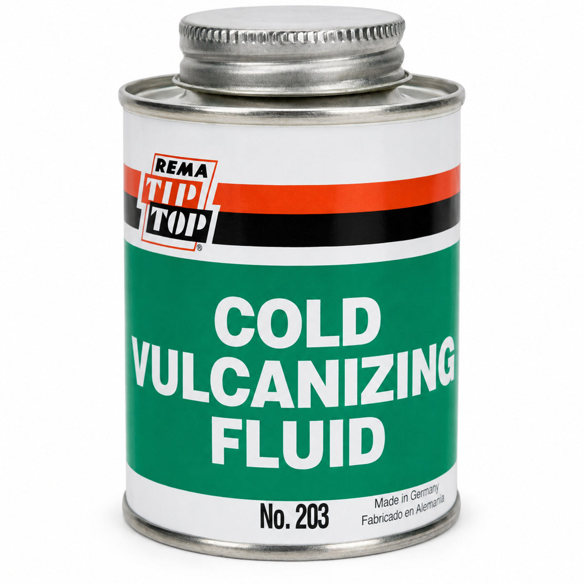 Vulcanizing Fluid - 8oz Tire Tube Patch Cement with Brush Can - Rubber Repair Adhesive