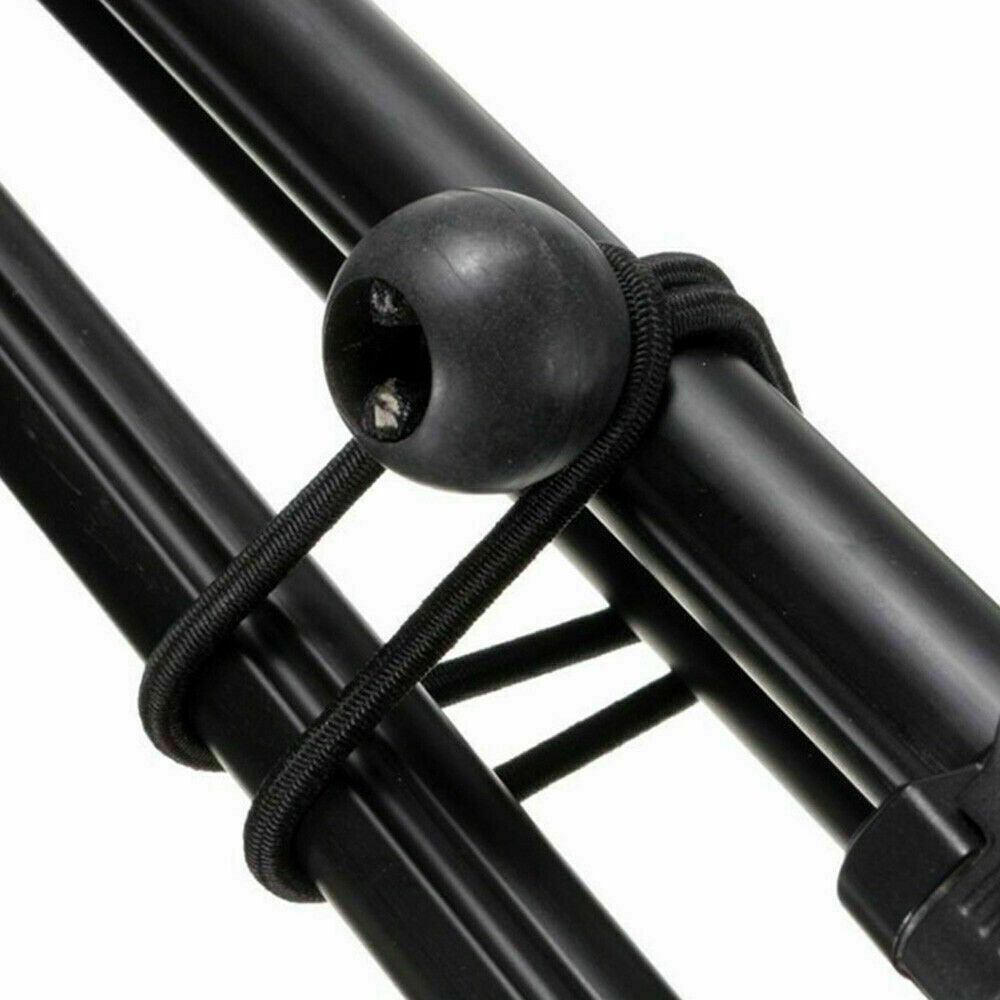 Heavy Duty Black Bungee Cord Tie Down Straps - Canopy Tarp Ties 6" & 9"