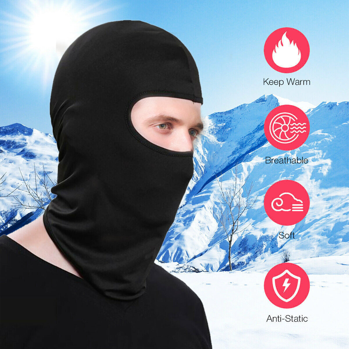 Full Face Balaclava Mask UV Protection Outdoor Motorcycle Ski Unisex