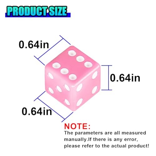 Pink Dice Tire Valve Stem Caps Set - Corrosion-Resistant Car Accessories