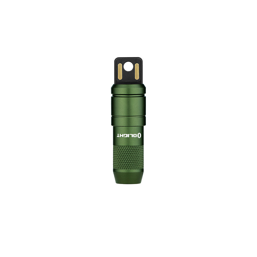 Rechargeable Mini Keychain Flashlight 50 Lumens - OD Green, Compact