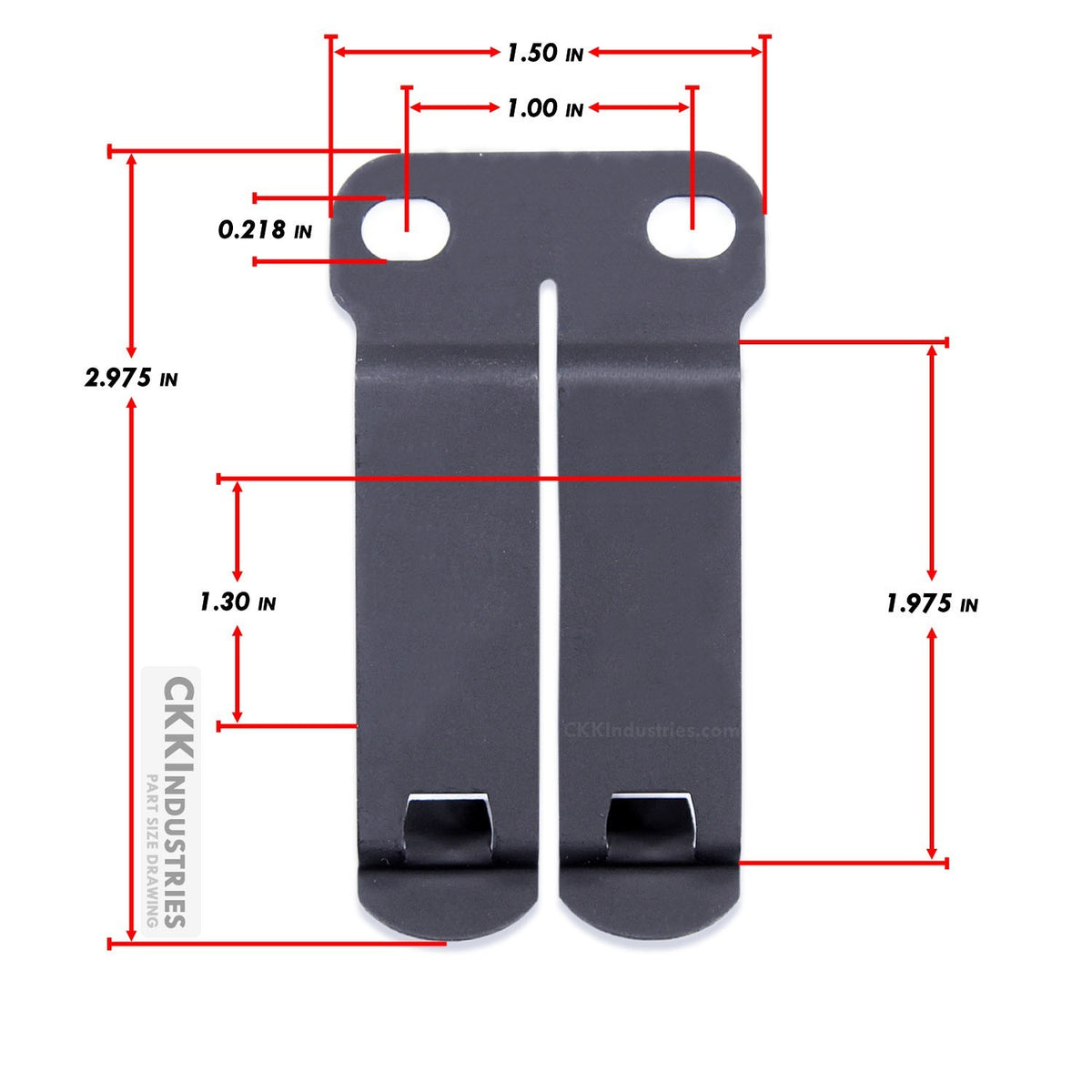 IWB Holster Belt Clips - Monoblock Attachment for 1.5-Inch Belts, Multiple Finish Options