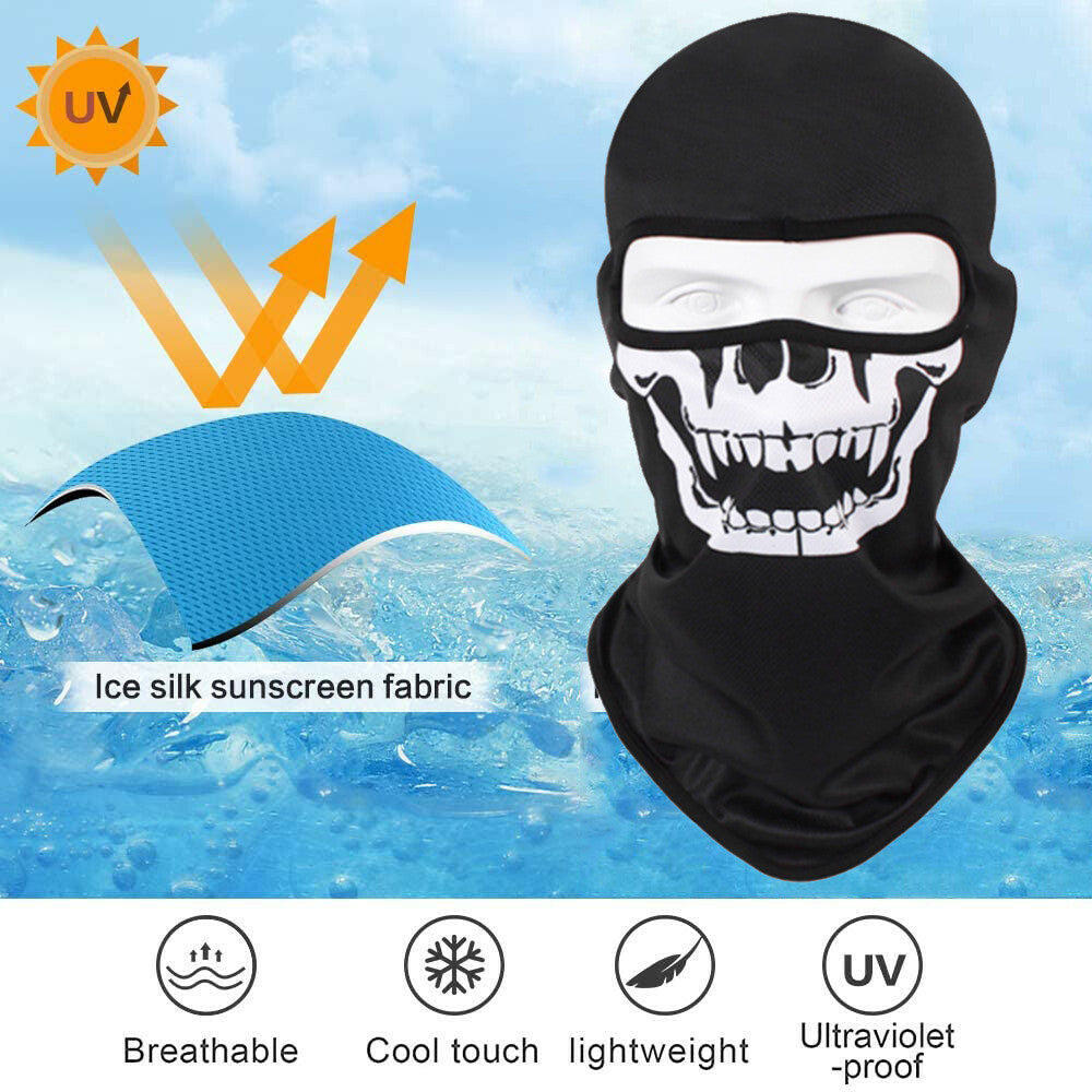 3D Ghosts Skull Balaclava Cycling Motorcycle Face Mask Halloween Cosplay
