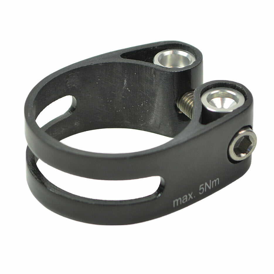 Lightweight Carbon Titanium Bicycle Seatpost Clamp 31.8-32mm Glossy 11g