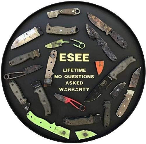 Survival Fixed Blade Knife 4.5in 1095 Steel Desert Tan Micarta Sheath