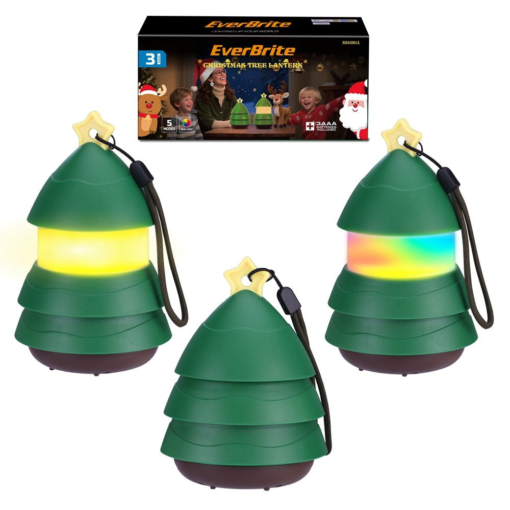 Christmas Lantern with 5 Light Modes - Holiday Decor & Night Light