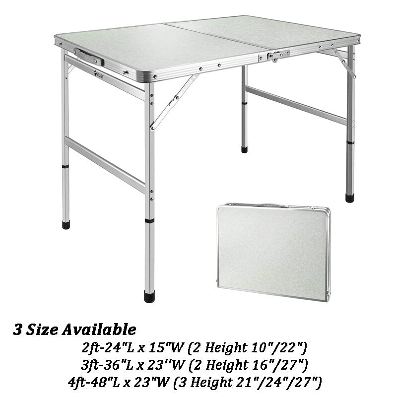 Portable Folding Camping Table with Adjustable Legs - Lightweight Outdoor Table