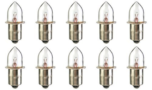 LED Replacement Bulbs for Maglite 2-Cell D C Flashlights Pack of 10