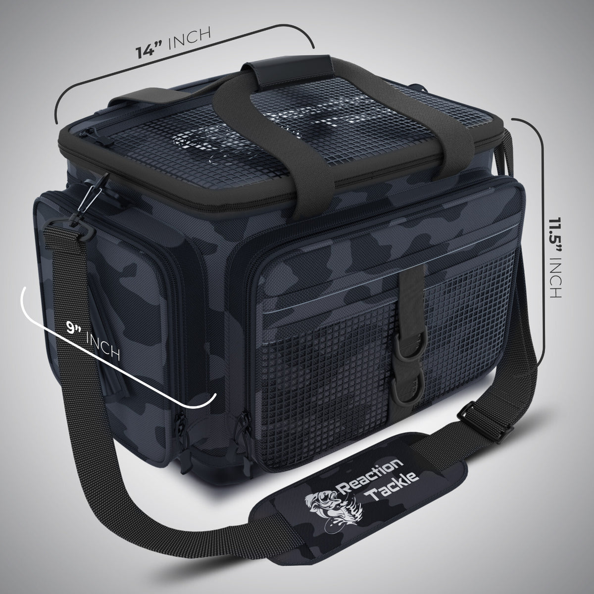 Saltwater Resistant Fishing Tackle Bag with Multiple Storage Compartments