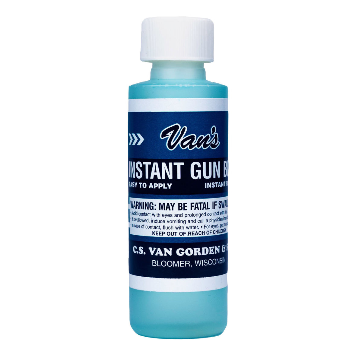 Van's Instant Gun Blue 4oz for Steel Blackening & Oxidizing