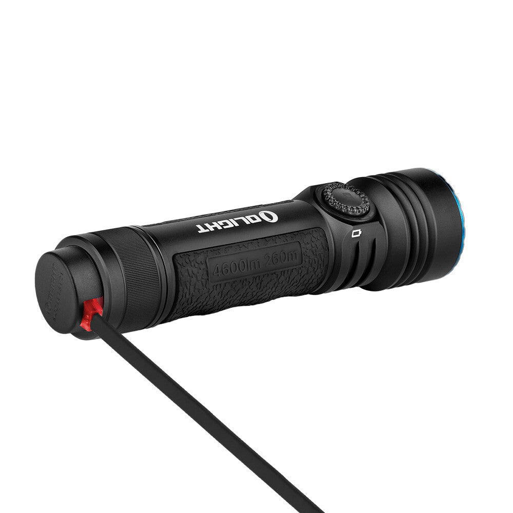 Olight Seeker 4 Pro Matte Black High Power Flashlight with Holster & Multifunction Clip